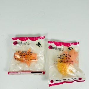 Vintage Cupie Dolls 2” Craft Dolls NOS Japan Lot Of 2